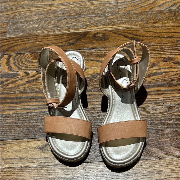 Jessica Simpson Tan Wedge Sandals - Picture 4 of 5